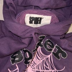 Sp5der Web Hoodie Purple