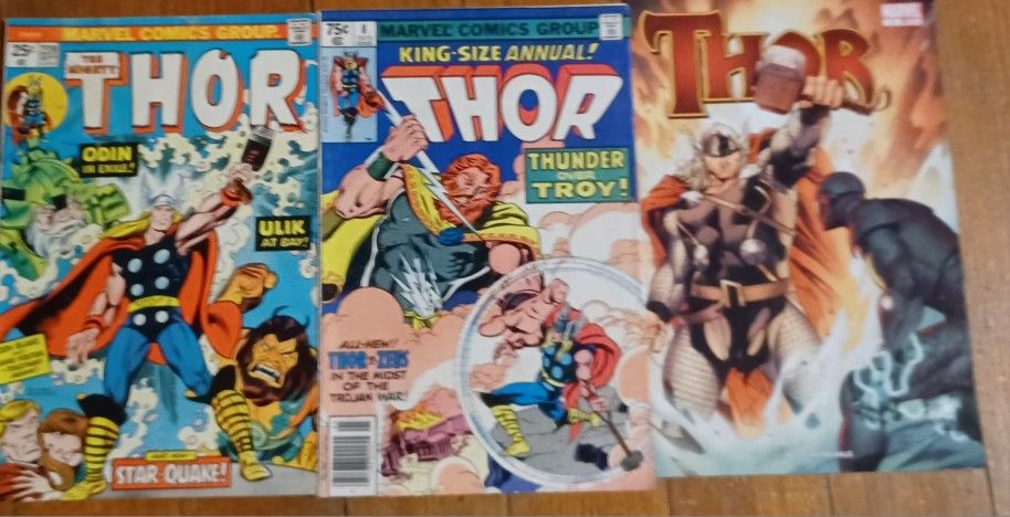 Thor 3 Comic Lot King Size Odin In Exile Marvel 