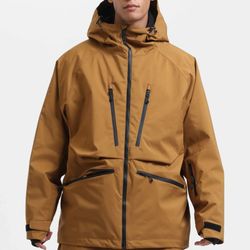 Men's Multifunctional Waterproof Insulated Snow/Ski Jacket (Color: Timber Tan)