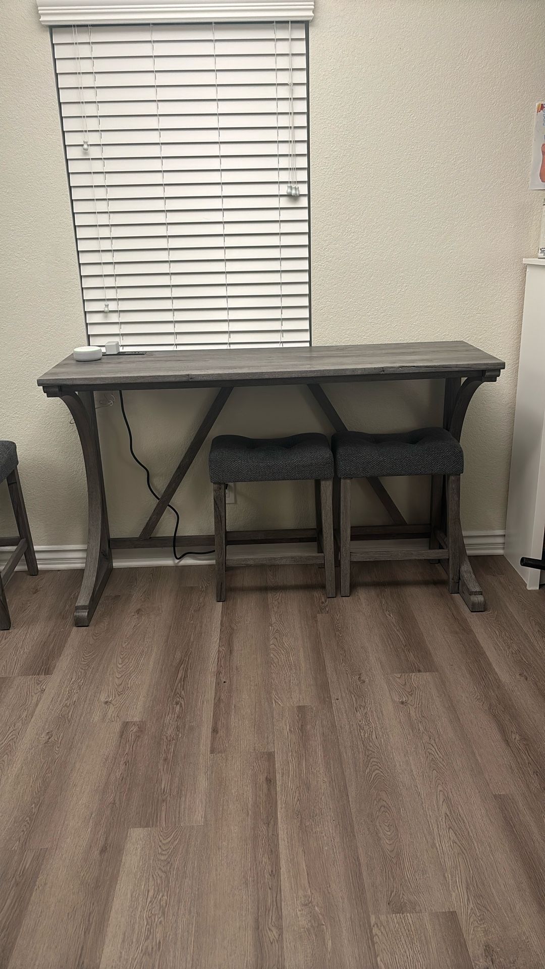 Computer Desk / Table with Barstool Seats