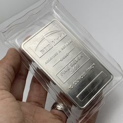 NTR Metals 10 Troy Ounce 999 Fine Silver Bar SEALED!!!