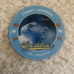 Tommy Lasorda 2013 Panini Hometown Sport Discs Rare Black Back Baseball Card