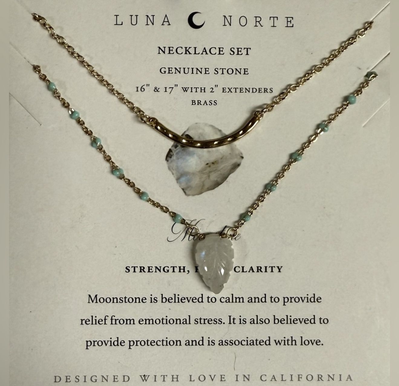 Luna Norte Layered Moonstone Necklace Set