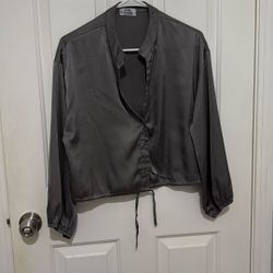 Grey Silk Size Large 