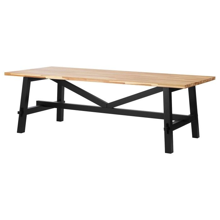 IKEA SKOGSTA Dining Table – Solid Acacia Wood – 92.5” Long – $525