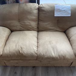 Beige Sofa 35x60” Microfiber $75