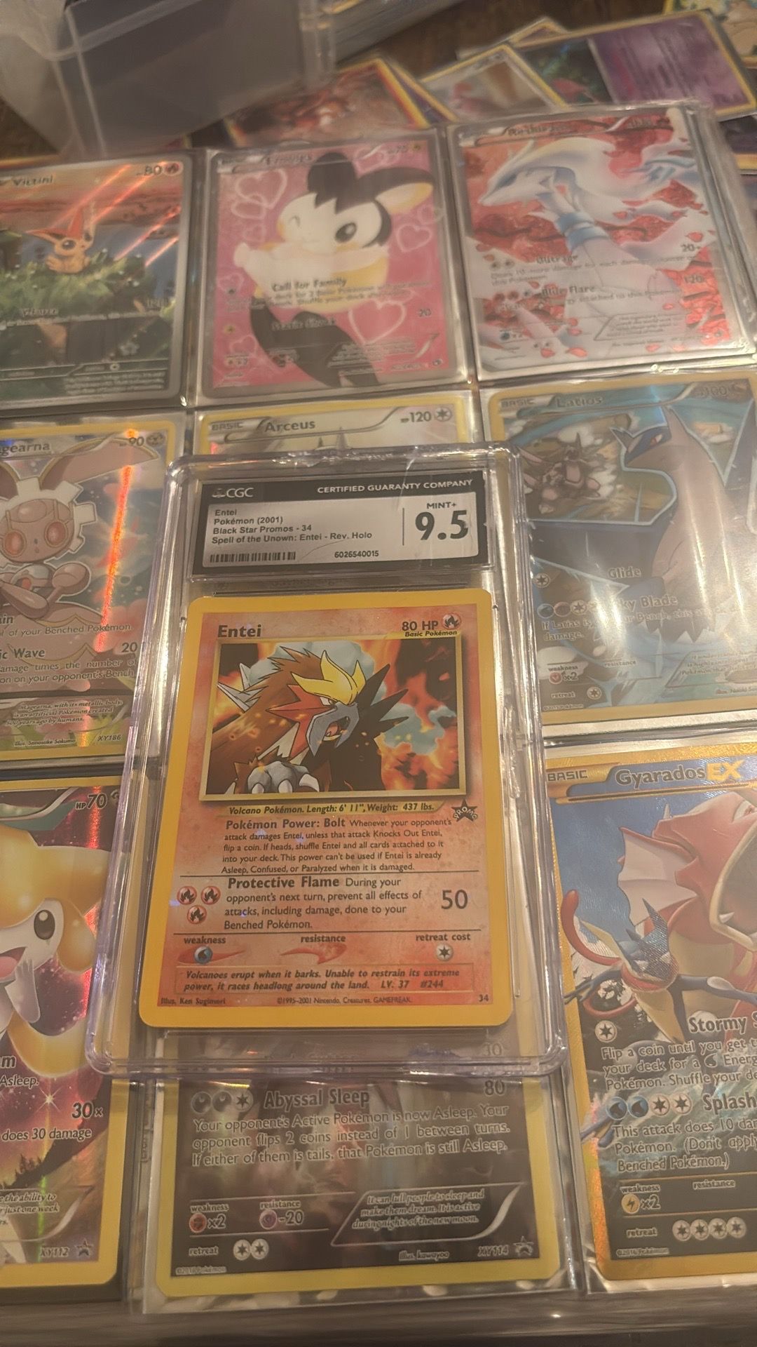 CGC 9.5 Entei 34/53 Wotc Promo 2001 Reverse Holo Pokemon TCG Card
