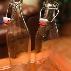 Two Glass Swing Top Bottles
