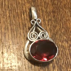  Sterling Rubilite Pendant