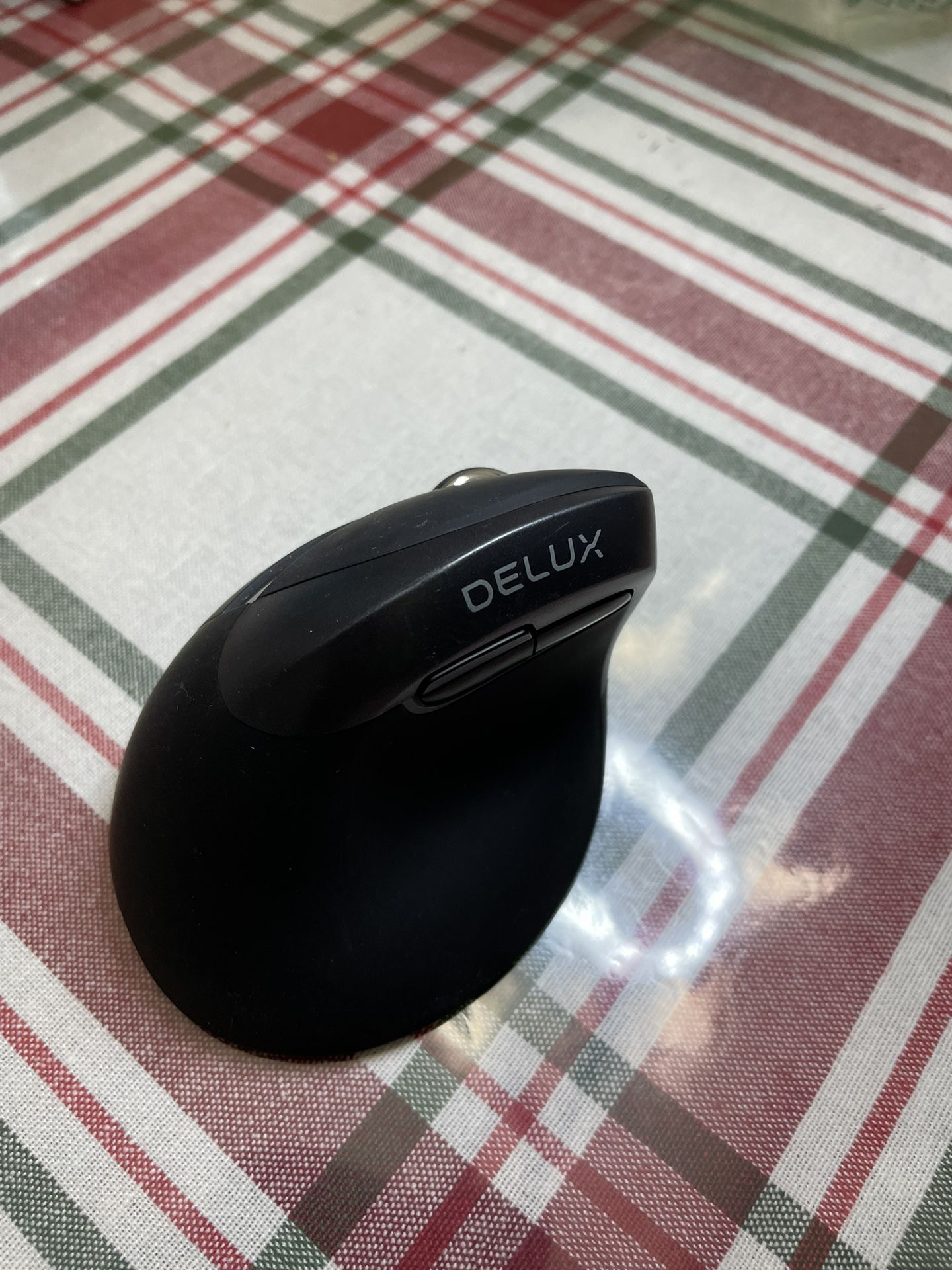 Delux M618ZD Black, Ergonomic Left Handed Bluetooth Vertical Mouse