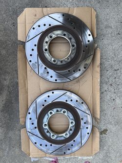 R1 Concepts Front Slotted Ceramic Brake Rotors