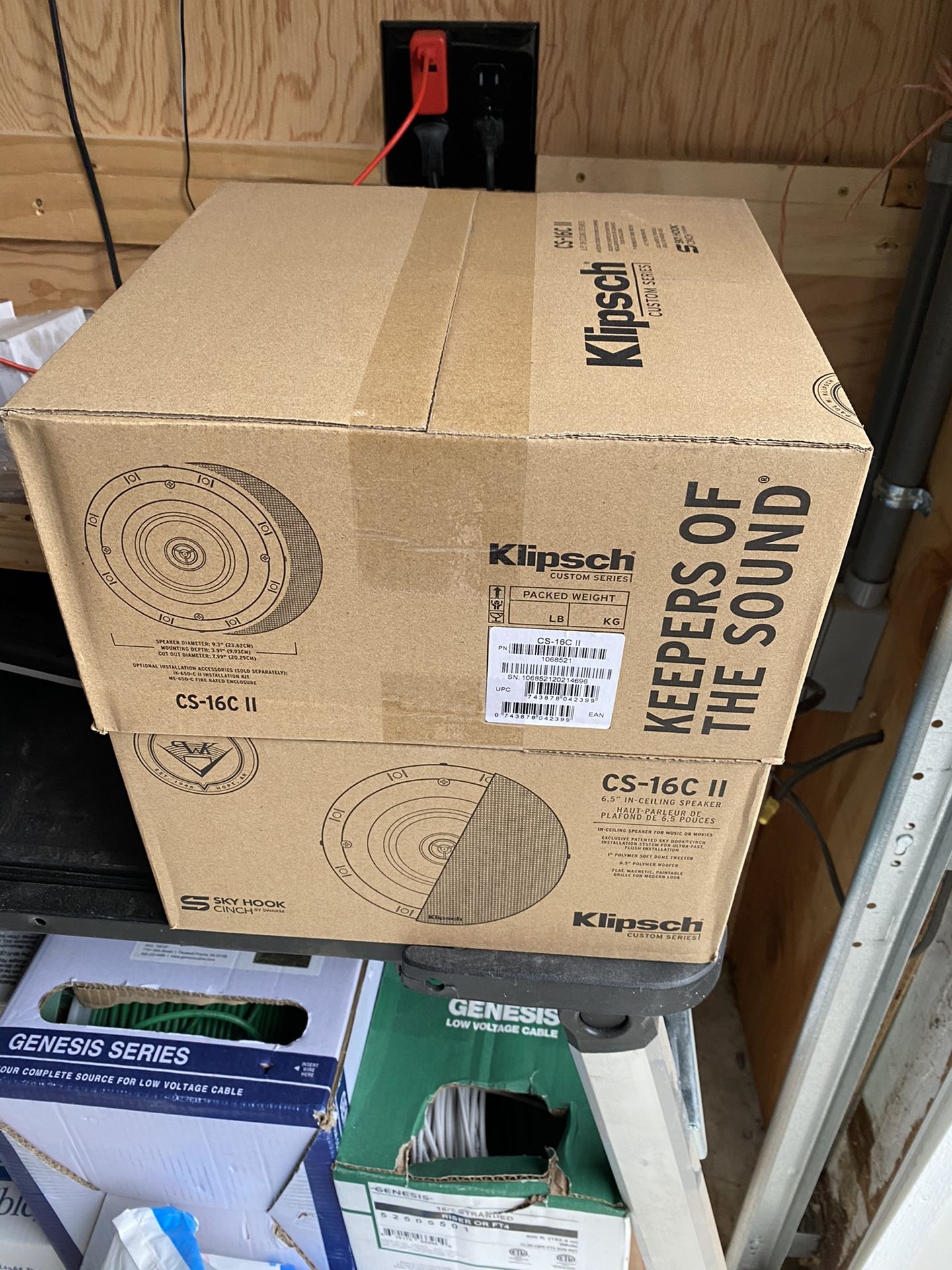 Klipsch CS-16C II current model in ceiling speaker 1 Pair ( 2 speakers) NEW We will ship for $13.99