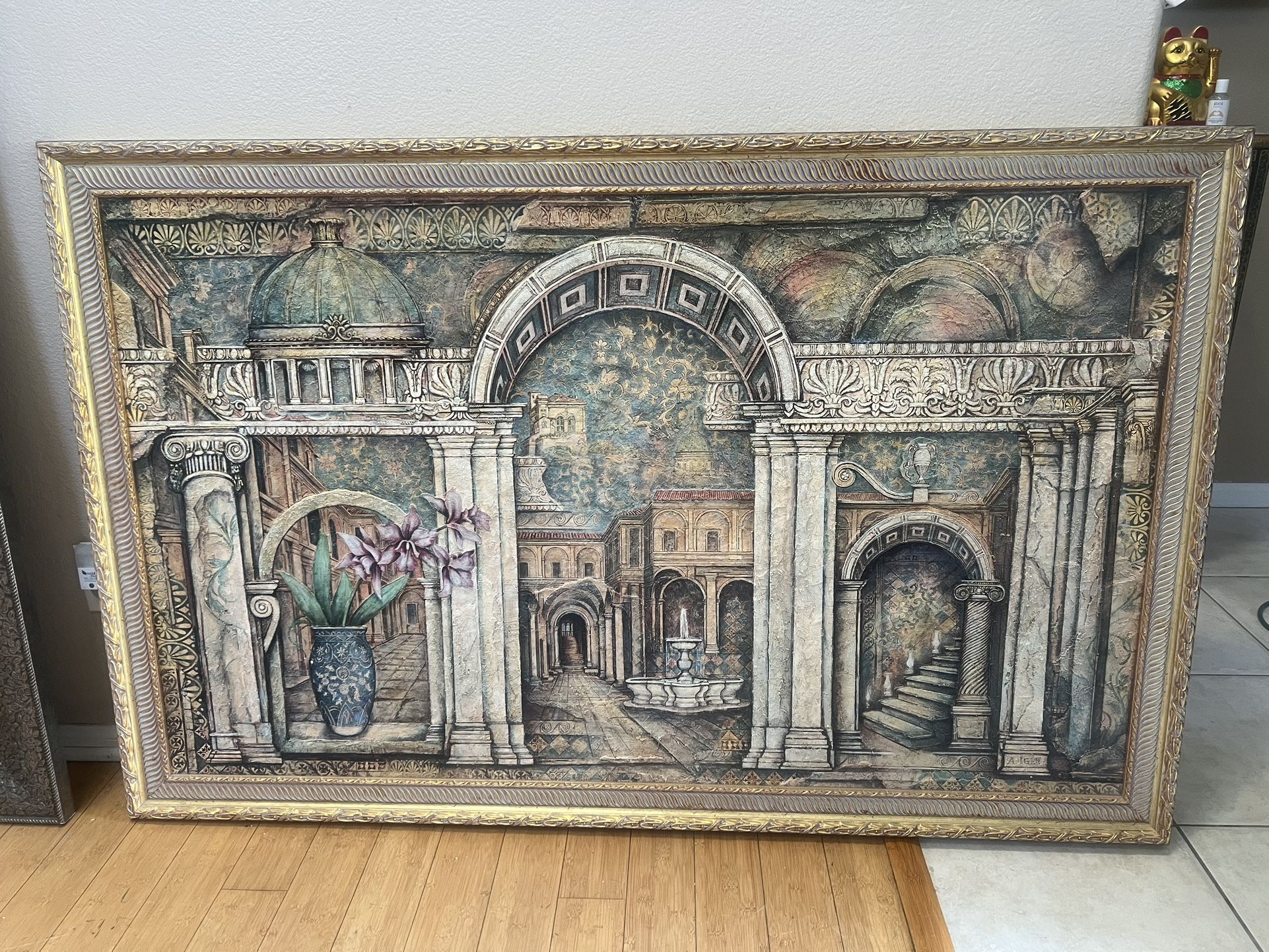 Used Arnold Iger "Palacio" Print 59x38” framed