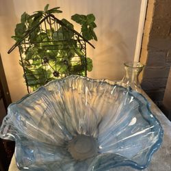 Very Large Arte Murano Lavorazione Italian Bowl. Art Glass