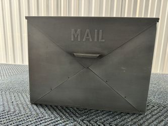 Grey Metal Vintage Mailbox