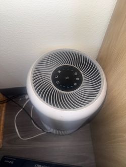 White Round Air Purifier with Touch Controls