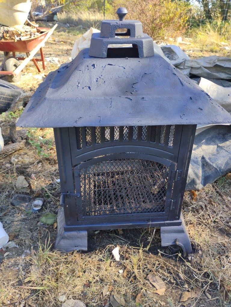 Vintage Outside Wood Burner