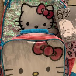 Sanrio Hello Kitty Backpack 5 Pieces 