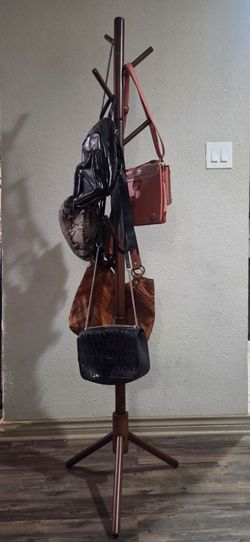 Wood Hanger and 6 bags