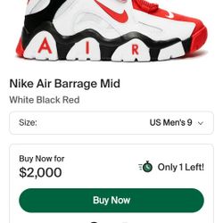 Nike Air Barrage Mid 2019 Like New