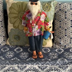 Muñeco De Santa En La Playa