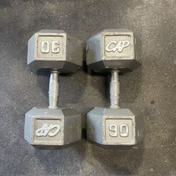 90lb Dumbell Set (iron)