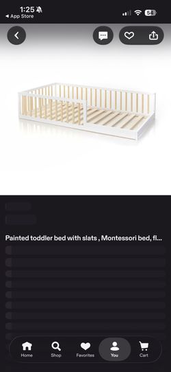 Handcrafted Montessori Toddler Bed