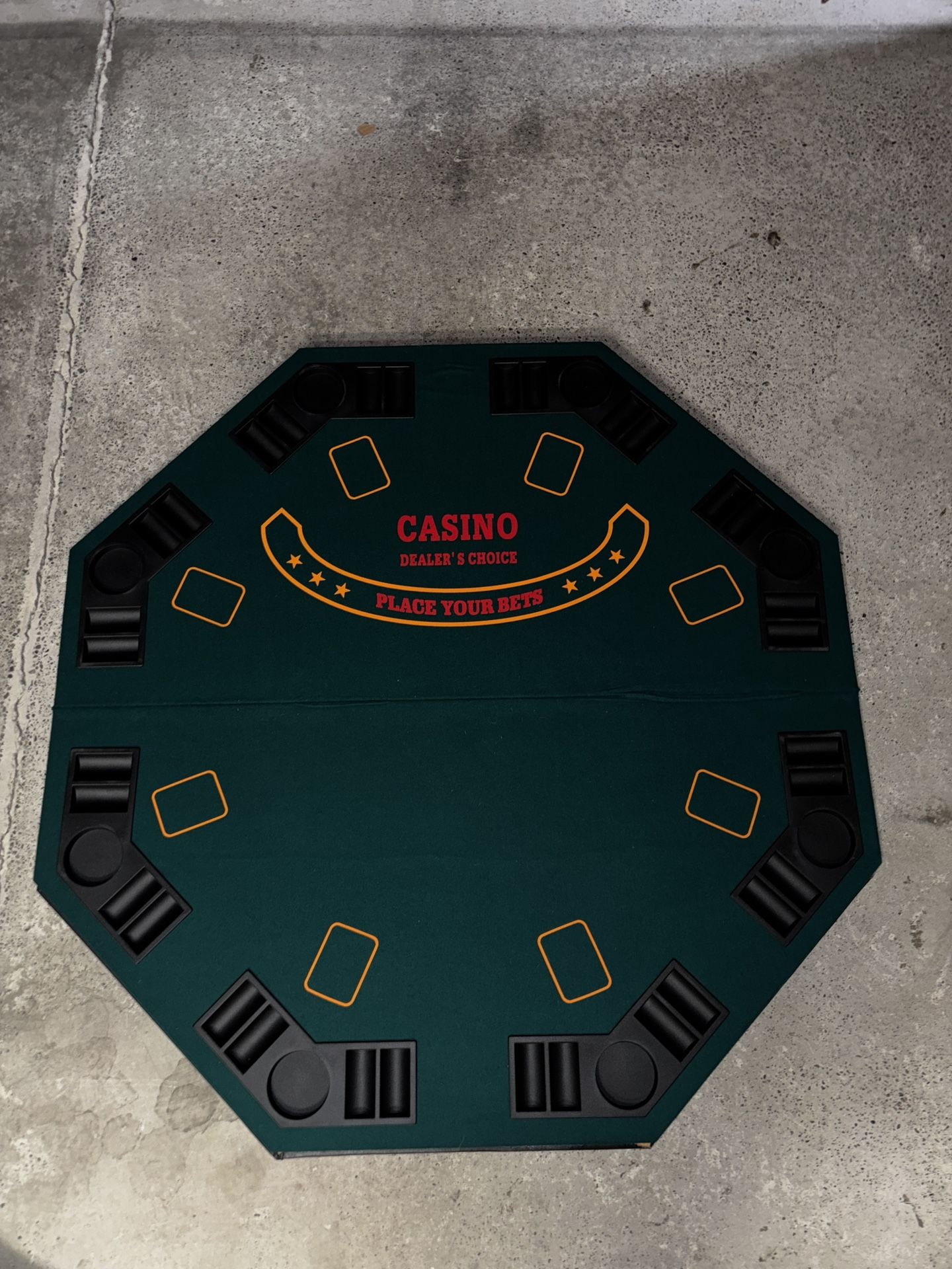 Poker Table Top With Chips