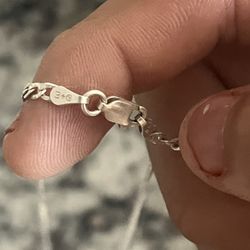 Silver 925 Necklace Figaro 