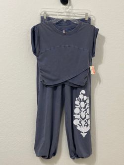 FP Movement Blue Indigo 2 Piece Set Size S NWT