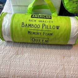 Queen Size Bamboo Pillow Memory Foam