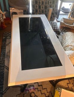 Black and white coffee table