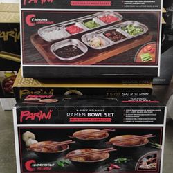 Parini Condiment Tray And Ramen Bowls