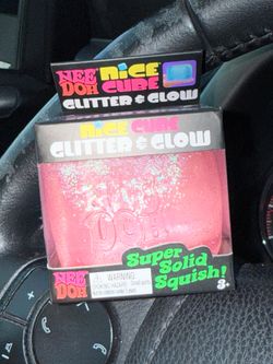 Needoh Nice Cube Glitter & Glow (Pink)