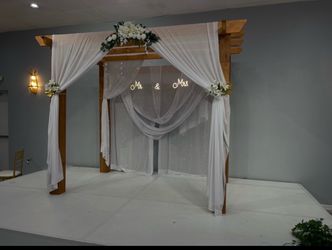 Wedding arch made of wood