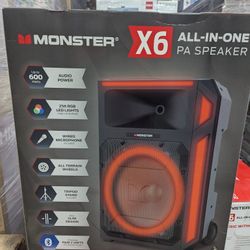 Monster X6 All-in-One PA Bluetooth Speaker System