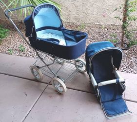 Vintage Swedish Emmaljunga Baby Stroller
