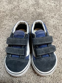 Vans Oldskool sk8 blue suede /canvas sneakers Toddler size 6