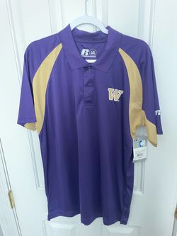 Mens Washington Huskies Polo Shirt, Size Large, Brand New