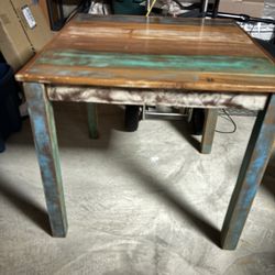 Rustic Kitchen  Table Solid Wood Seats 4