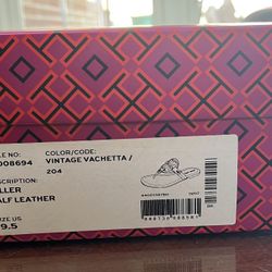 Tory Burch Miller Calf Leather Vintage Vachetta Sandals 