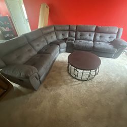 Sectional Couch - Both End Chairs Recline