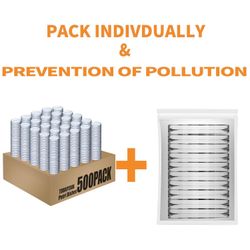 500 Packs Sterile Plastic Petri Dishes with lid Thickened Version #1438V T5