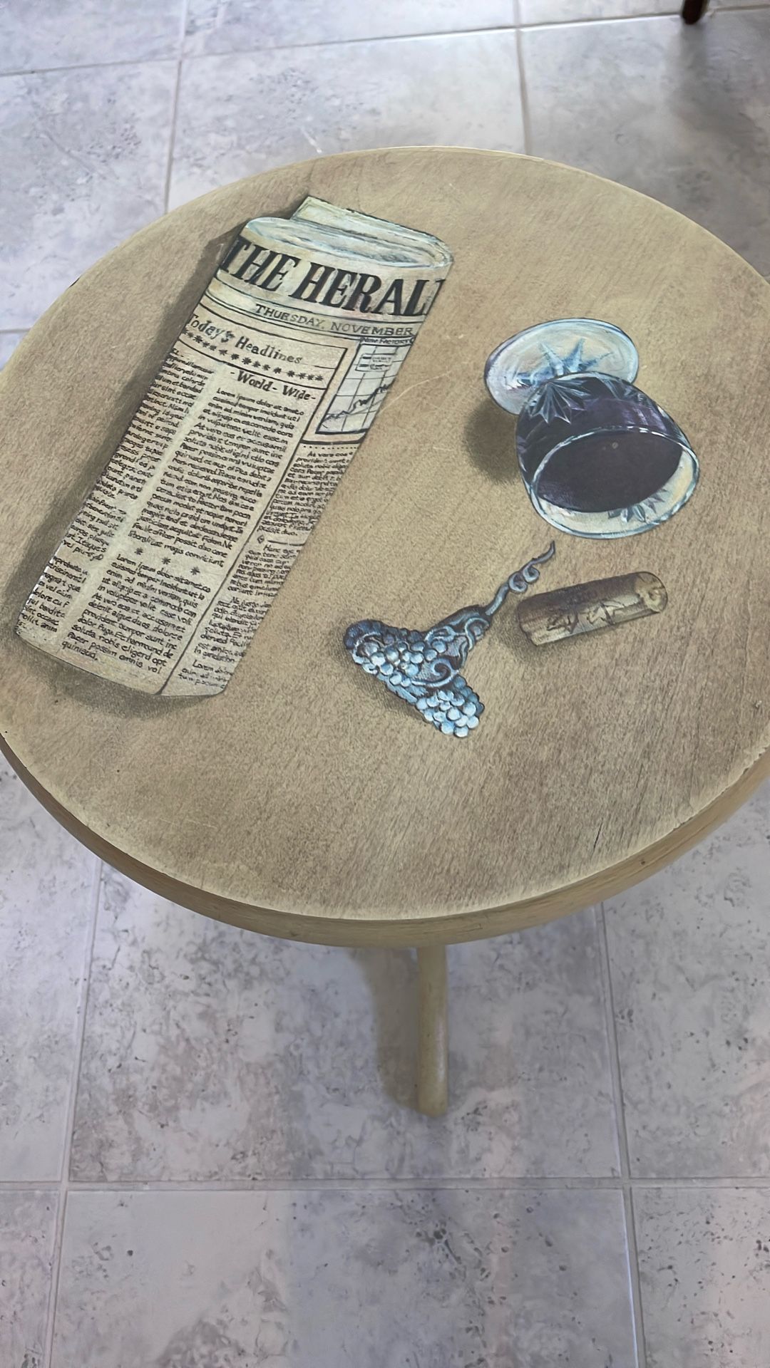 Decorated Side Table