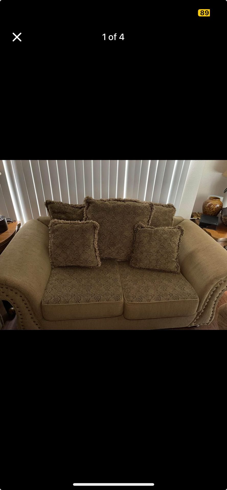 Loveseat with Ottoman