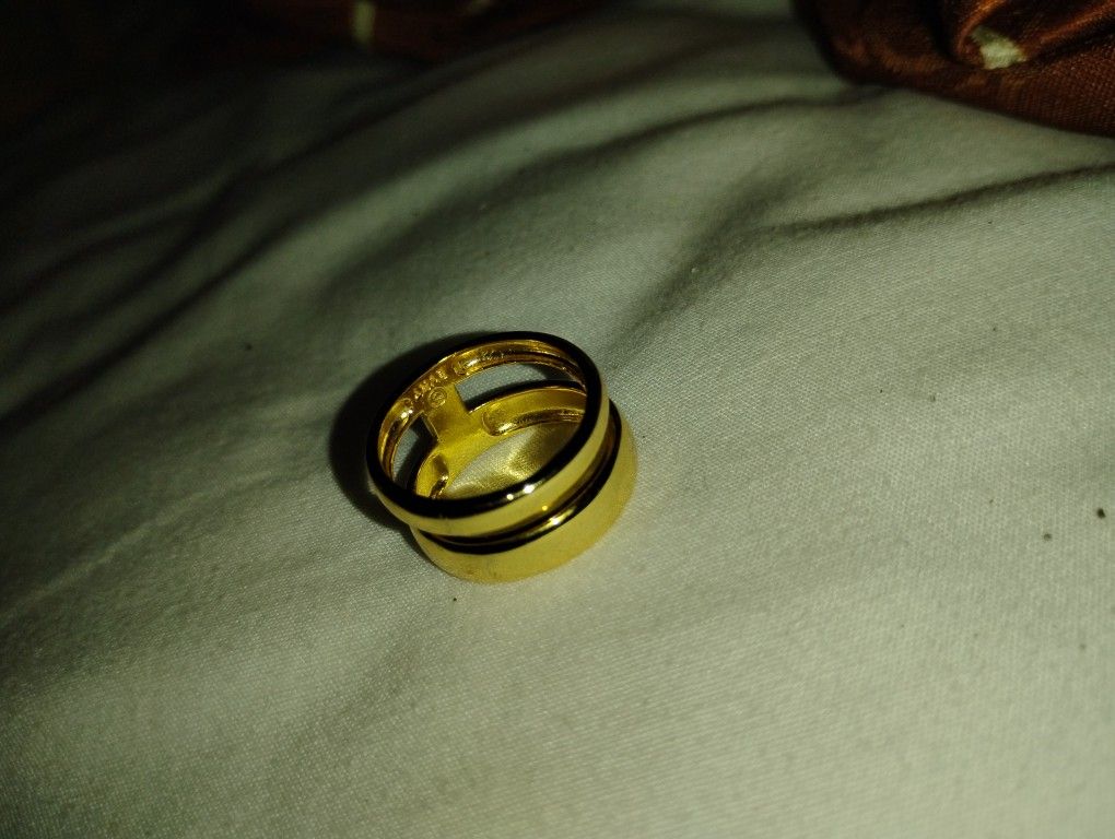 Gold Plated Two Strand Ring