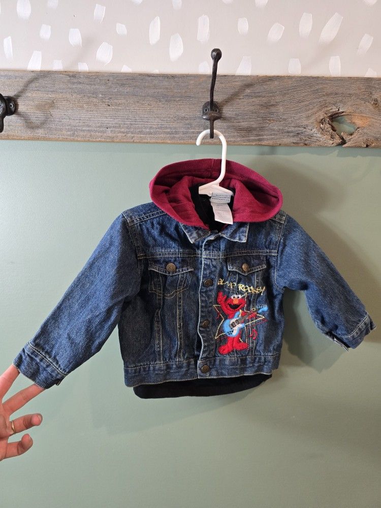 Sesame Street toodler set ( jean jacket and top) 24 month boys