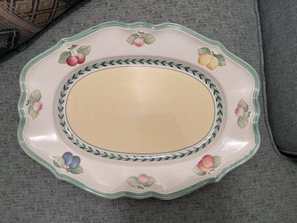 VINTAGE Villeroy & Boch French Garden Oval Serving Plate / Platter, Germany