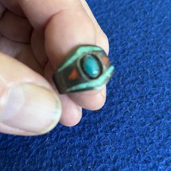Ring, with inlaid stones. Purchased In New Mexico 1984