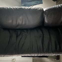 Leather Couch With Two Cushions